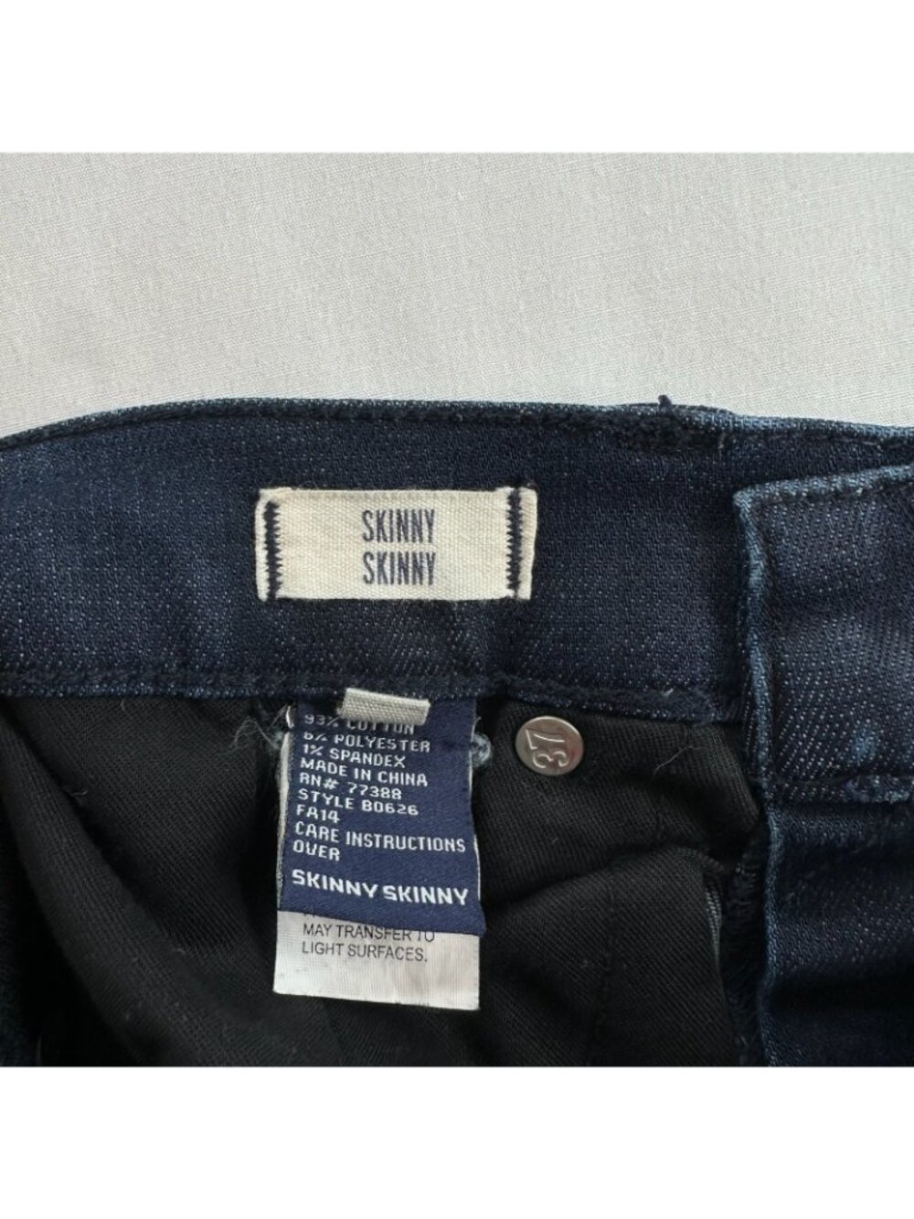 Madewell Skinny Skinny Ankle Zip Jeans Womens 26 Low Rise Stretch Dark Wash Blue - Picture 12 of 13